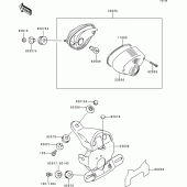Схема вузла: Taillight(s) для Kawasaki BJ250 Estrella RS