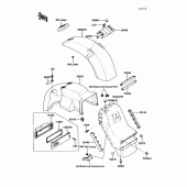 Схема вузла: Fender для Kawasaki ZG1200 Voyager XII
