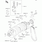Схема вузла: Колінчастий вал для Kawasaki ZX1100 GPZ1100