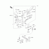 Схема вузла: Передній гальмівний циліндр для Kawasaki VN1500 Vulcan 1500 Classic