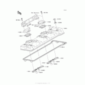 Схема узла: Клапанная крышка для Kawasaki ZX1400 Ninja ZX-14R