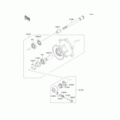 Схема узла: Ступица переднего колеса для Kawasaki BJ250 250TR