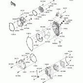 Схема вузла: Engine cover(s)(1/2) для Kawasaki ZX600 Ninja ZX-6R