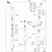 Схема вузла: Вилка передньої осі для Kawasaki EX500 GPZ500S