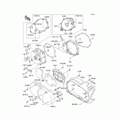 Схема вузла: Ліва капот для Kawasaki VN1600 Vulcan 1600 Nomad