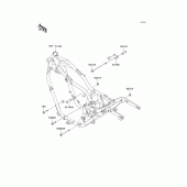 Схема вузла: Кріплення двигуна для Kawasaki VN250 Eliminator 250V