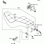 Схема узла: Сиденье для Kawasaki VN1500 VN-15 SE