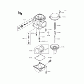 Схема вузла: Комплектуючі карбюратора для Kawasaki EX500 GPZ500S