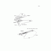 Схема вузла: Наклейки (Зелений SBF) для Kawasaki KLX250 KLX250