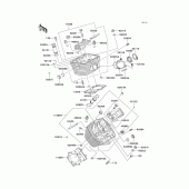 Схема вузла: Головка циліндра для Kawasaki VN800 Vulcan 800 Classic