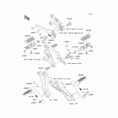 Схема узла: Подножки для Kawasaki ZX900 Ninja ZX-9R