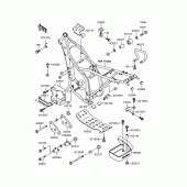 Схема узла: Крепление двигателя для Kawasaki KLX250 KLX250
