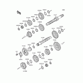 Схема вузла: Трансмісія для Kawasaki BJ250 Estrella Custom