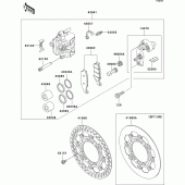 Схема узла: Передний тормоз для Kawasaki KX250/ KX252 KX250