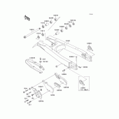 Схема вузла: Задній важіль (маятник) для Kawasaki KLX650 KLX650