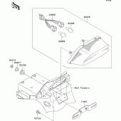 Схема узла: Taillight(s) для Kawasaki ZR1200 ZRX1200