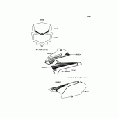 Схема вузла: Decals(Green) для Kawasaki KLX250 KLX250