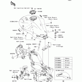 Схема узла: Топливный бак для Kawasaki EX650 Ninja 650 ABS