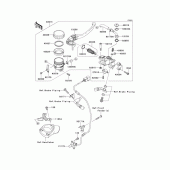 Схема узла: Передний тормозной цилиндр для Kawasaki ZX1400 ZZR1400 ABS