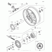 Схема вузла: Заднє колесо & Привідний ланцюг для Kawasaki ZX636 Ninja ZX-6R KRT Edition
