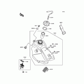 Схема вузла: Паливний бак для Kawasaki KX65