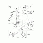 Схема узла: Руль & Пульт управления рулевой для Kawasaki ZR800 Z800