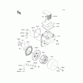 Схема узла: Воздушный фильтр для Kawasaki KLX300R