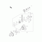 Схема вузла: Колінчастий вал для Kawasaki BJ250 Estrella