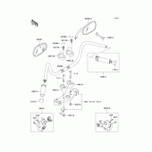 Схема вузла: Кермо & Пульт управління рульовим для Kawasaki VN1500 Vulcan 1500 Classic FI
