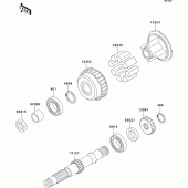 Схема вузла: Secondary shaft для Kawasaki ZR750 Zephyr