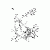 Схема вузла: Кріплення двигуна Kawasaki VN900 Vulcan 900 Classic LT