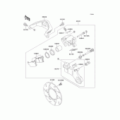 Схема вузла: Заднє гальмо для Kawasaki KLX650 KLX650