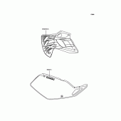 Схема вузла: Наклейки ( Green; KLX250-H3) для Kawasaki KLX250 KLX250