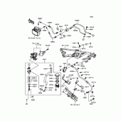 Схема узла: Задний тормозной цилиндр для Kawasaki ZX1400 Ninja ZX-14R ABS