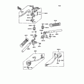 Схема узла: Руль & Пульт управления рулевой для Kawasaki ZX400 Z400FII