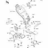 Схема узла: Кронштейн для Kawasaki EX250 ZZR250