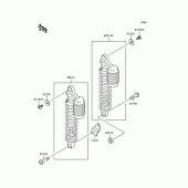 Схема вузла: Підвіска/задній амортизатор для Kawasaki ZR750 Zephyr