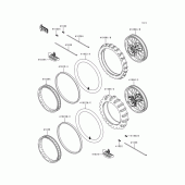 Схема узла: Шины для Kawasaki KX250/ KX252 KX250