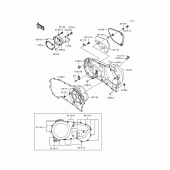 Схема узла: Right engine cover(s) для Kawasaki VN1500 VN1500 Classic Tourer Fi