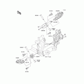 Схема узла: Подножки для Kawasaki KX250/ KX252 KX250F