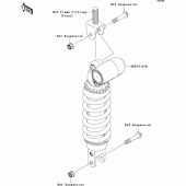 Схема узла: Задний амортизатор(ы) для Kawasaki ZX600 Ninja ZX-6R