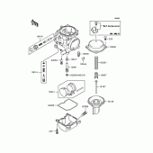 Схема узла: Комплектующие карбюратора для Kawasaki ZR400 ZRX