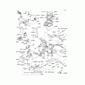 Схема вузла: Кріплення двигуна Kawasaki VN900 Vulcan 900 Classic LT