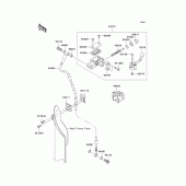 Схема узла: Передний тормозной цилиндр для Kawasaki KX250/ KX252 KX250F