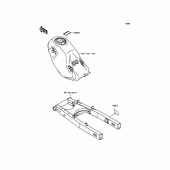 Схема вузла: Інформаційні наклейки для Kawasaki KLX125 D-Tracker