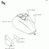 Схема вузла: Інформаційні наклейки для Kawasaki VN1500 VN1500 Classic