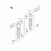 Схема вузла: Підвіска/задній амортизатор для Kawasaki VN250 Eliminator 250V