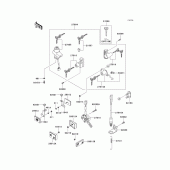 Схема вузла: Ignition switch/locks/reflectors для Kawasaki EX500 Ninja 500R