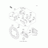 Схема узла: Задний тормоз для Kawasaki ZX900 Ninja ZX-9R