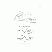 Схема узла: Наклейки (Green; l7f) для Kawasaki ZR750 Z750